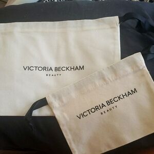 Set of 2 Victoria Beckham Beauty canvas bags